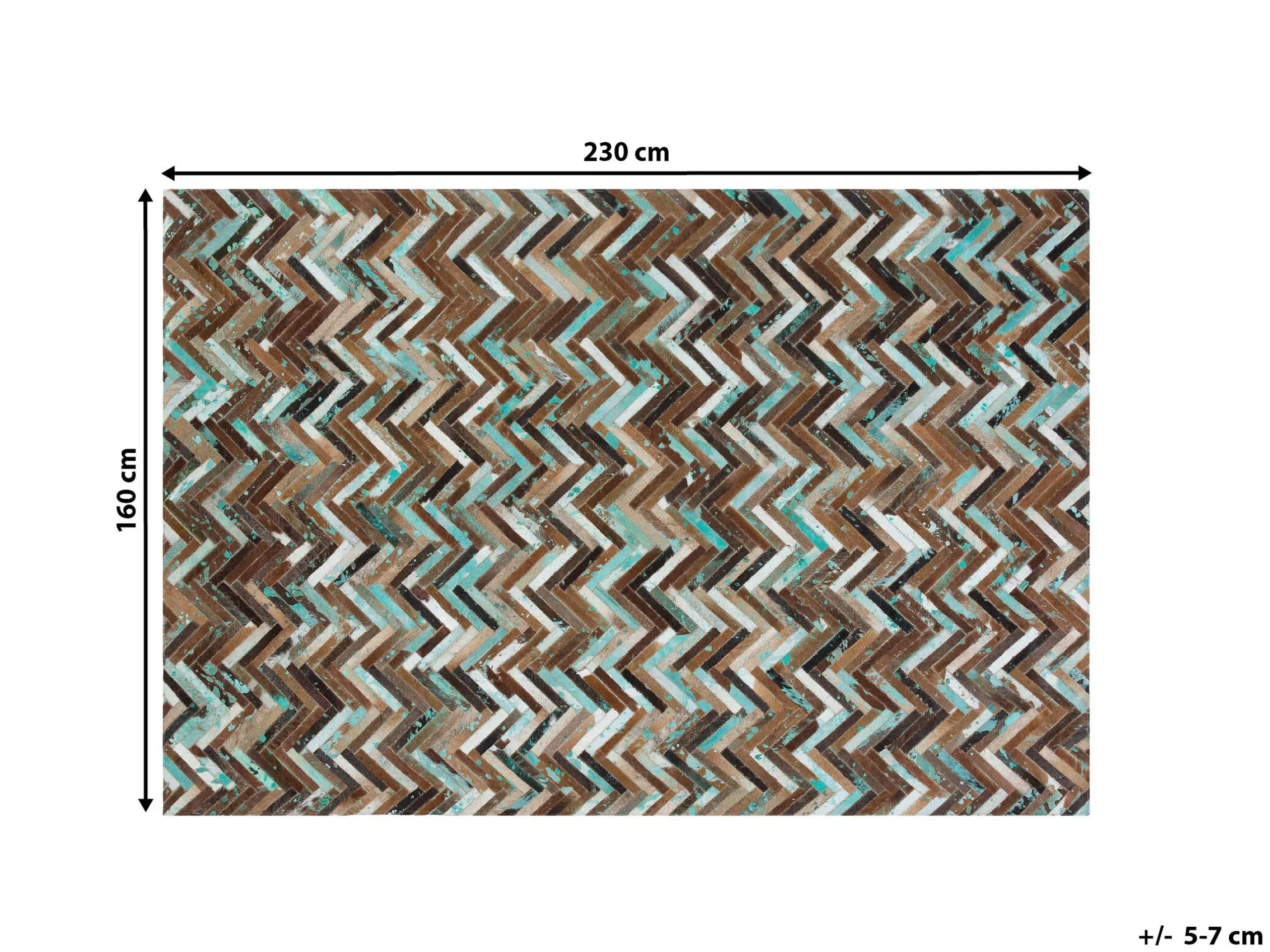 Beliani Dywan Skórzany Wielokolorowy MASYA Różne Rozmiary - obrazek 6