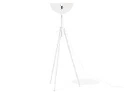 Beliani Lampa Podłogowa Metalowa Biało-złota THAMES -Wanny sklep undef src sa picid 695929 type whitesh image