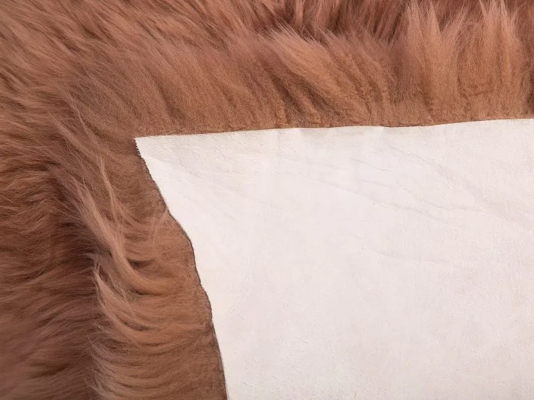 Beliani Skóra Owcza Jasnobrązowa ULURU - obrazek 5