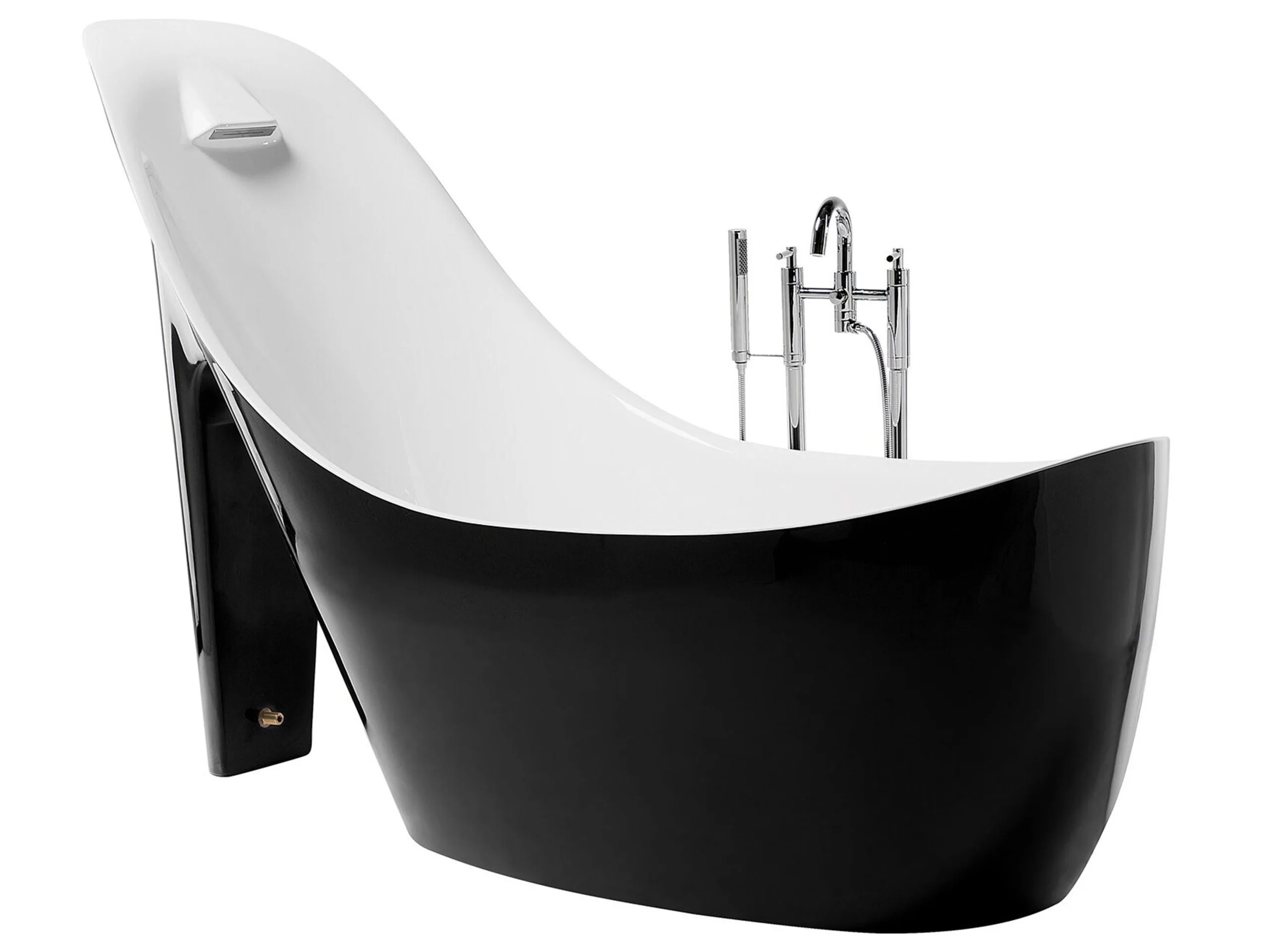 Beliani Wanna Wolnostojąca 180 X 80 Cm Czarna COCO - obrazek 3
