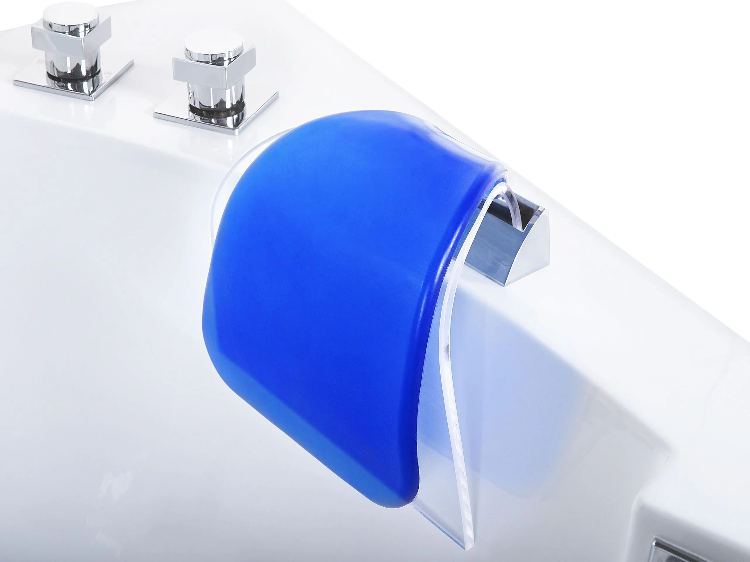 Beliani Wanna LED Z Hydromasażem 175 X 85 Cm Biała FUERTE 6 Beliani Wanna LED Z Hydromasażem 175 X 85 Cm Biała FUERTE - obrazek 6