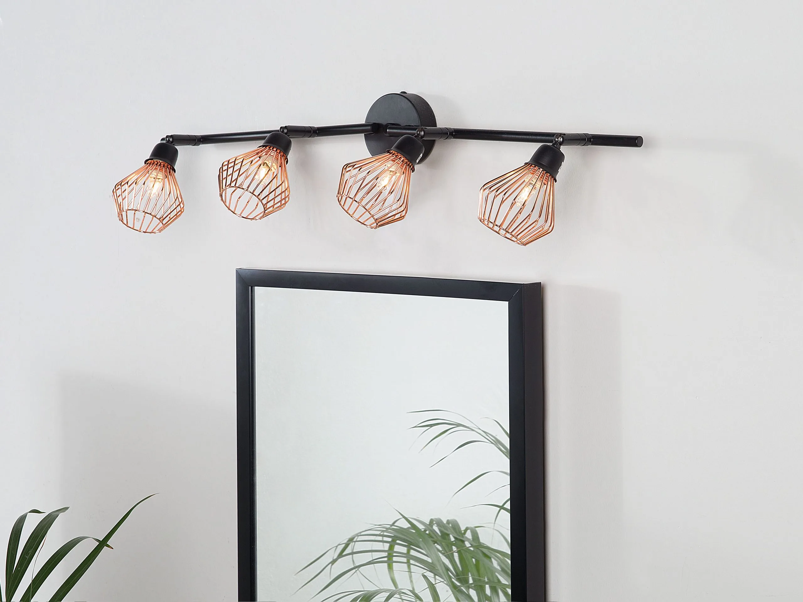 Beliani Lampa Spot 4-punktowa Metalowa Miedziana VOLGA - obrazek 2