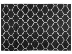 Beliani Dywan Zewnętrzny Dwustronny Czarno-biały ALADANA Różne Rozmiary