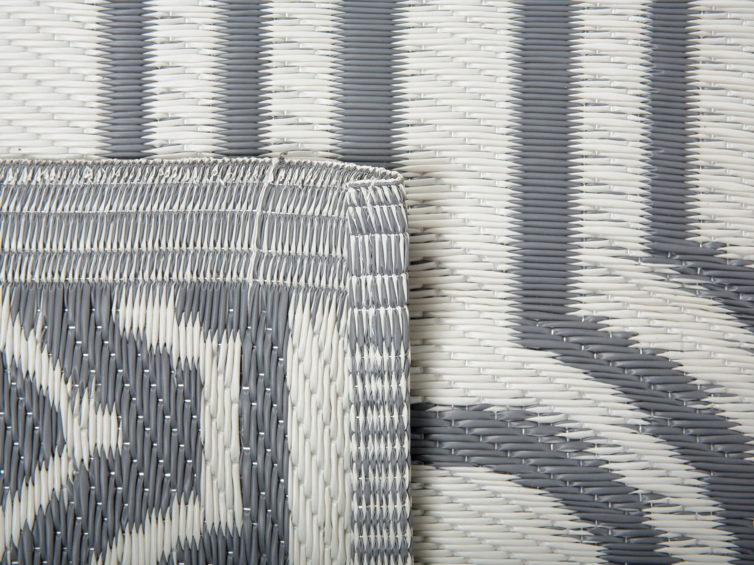 Beliani Dywan Zewnętrzny Dwustronny 90 X 180 Cm Szaro-biały BIDAR - obrazek 5