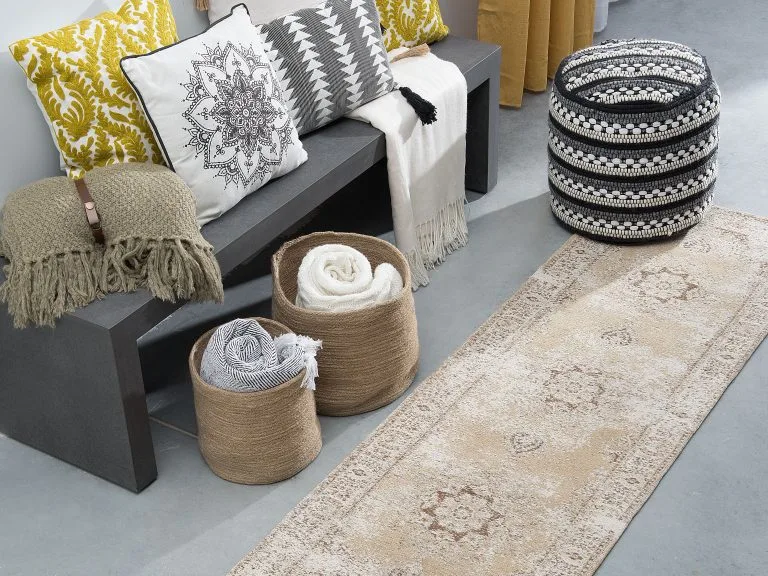 Beliani Dywan 60 X 180 Cm Beżowy ALMUS 2 Beliani Dywan 60 X 180 Cm Beżowy ALMUS - obrazek 2