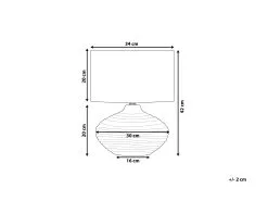 Beliani Lampka Nocna Porcelanowa Szara LIMA -Wanny sklep undef src sa picid 755552 type whitesh image