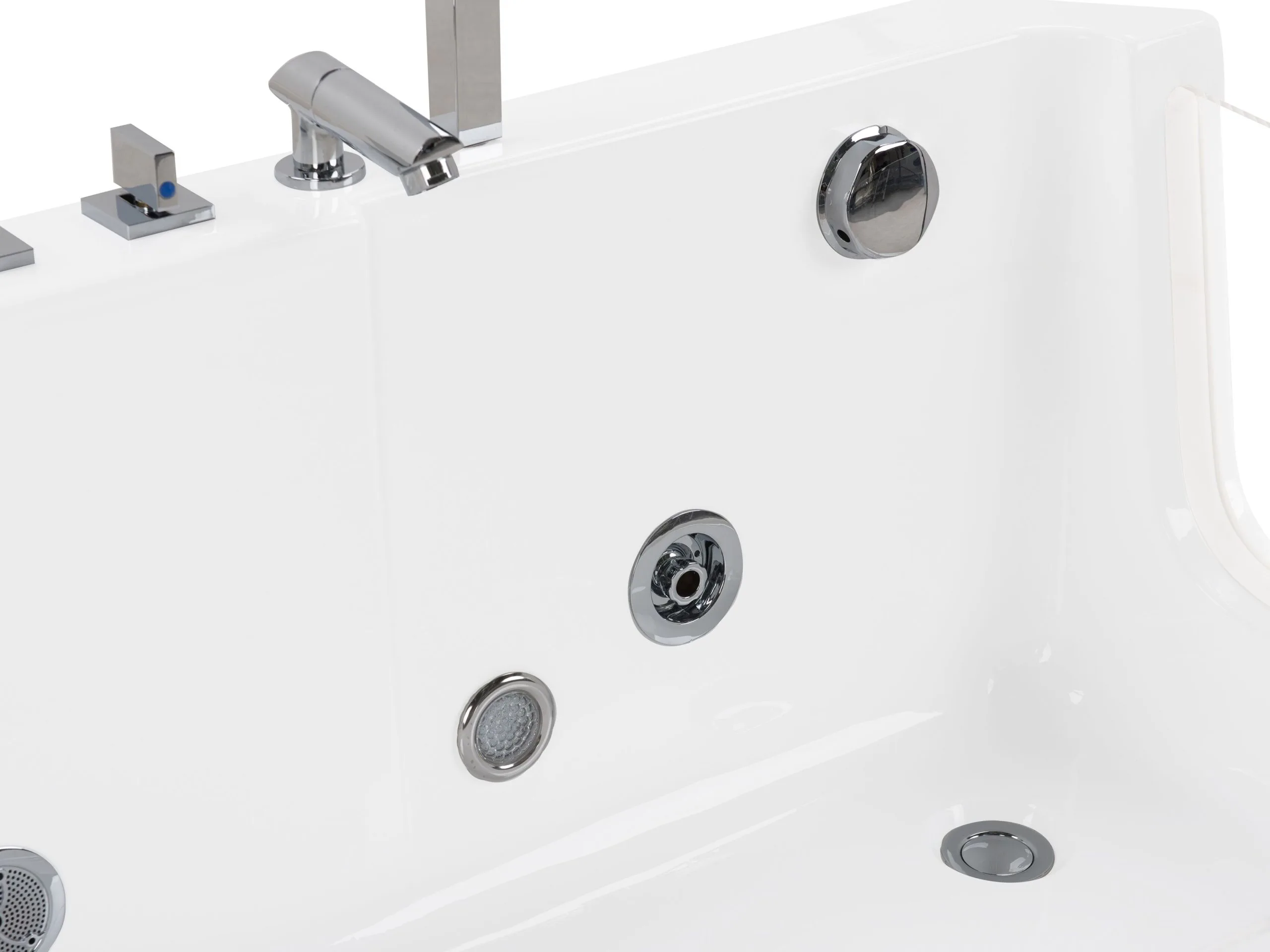 Beliani Wanna Narożna LED Z Hydromasażem 170 X 80 Cm Biała ACUARIO - obrazek 8