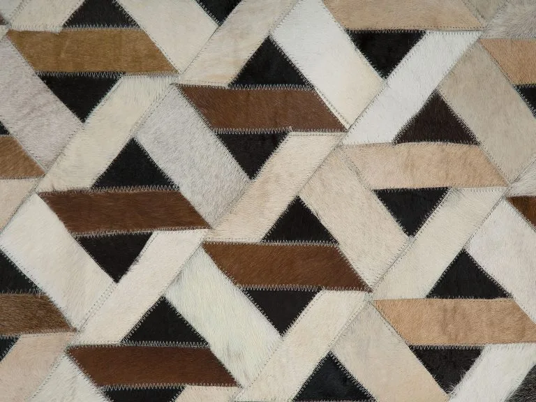 Beliani Dywan Skórzany Brązowo-szary TUGLU Różne Rozmiary - obrazek 6