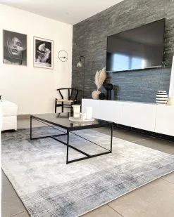 Beliani Dywan Wiskozowy 200 X 200 Cm Niebiesko-szary ERCIS -Wanny sklep undef src sa picid 761574 type whitesh image