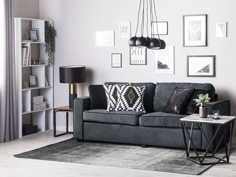 Beliani Dywan Wiskozowy Czarno-szary ERCIS Różne Rozmiary - obrazek 4