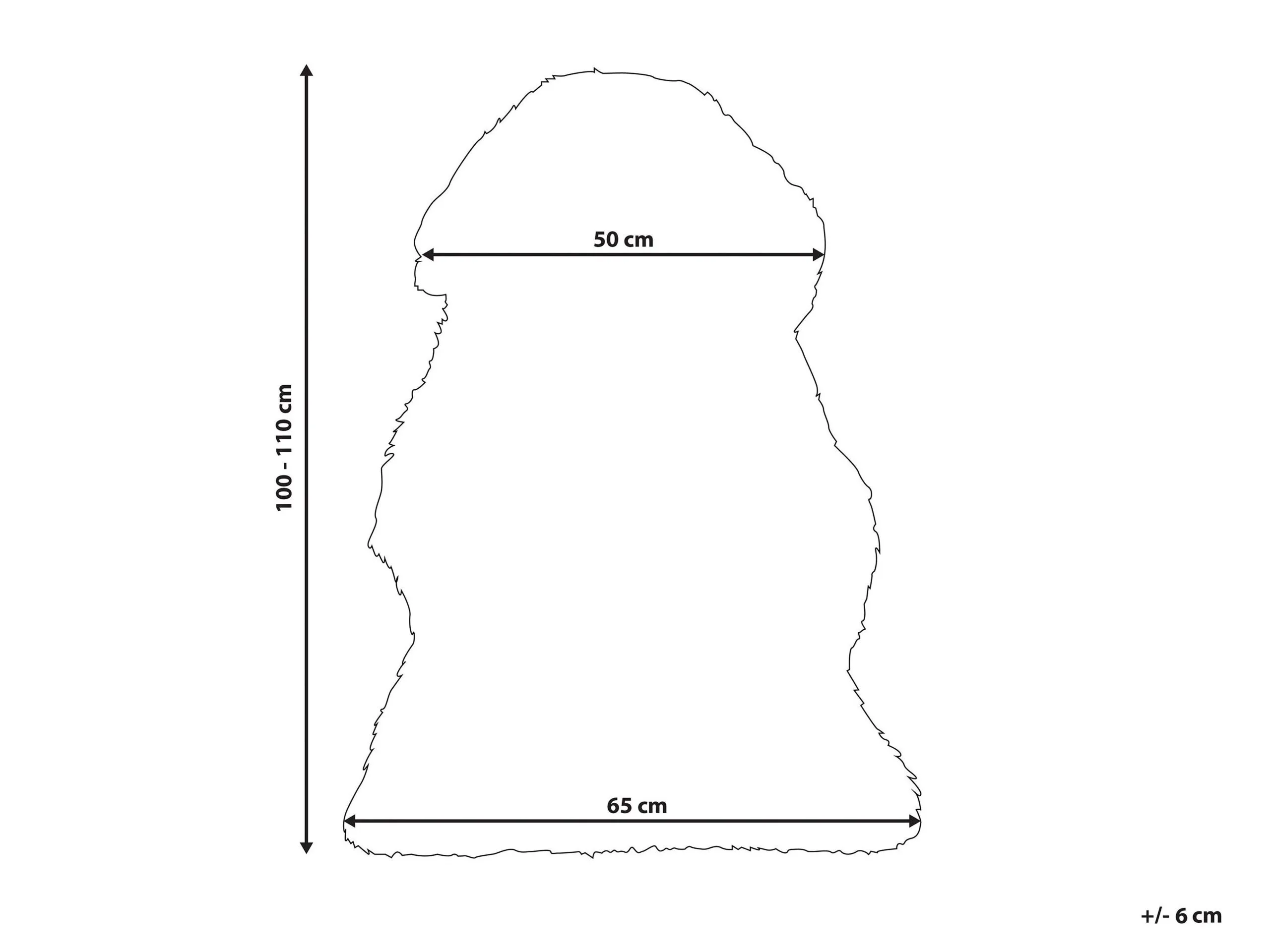 Beliani Skóra Owcza Jasnoszara ULURU - obrazek 5