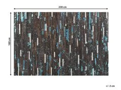 Beliani Dywan Skórzany Brązowo-niebieski KISIR Różne Rozmiary -Wanny sklep undef src sa picid 764727 type whitesh image 1