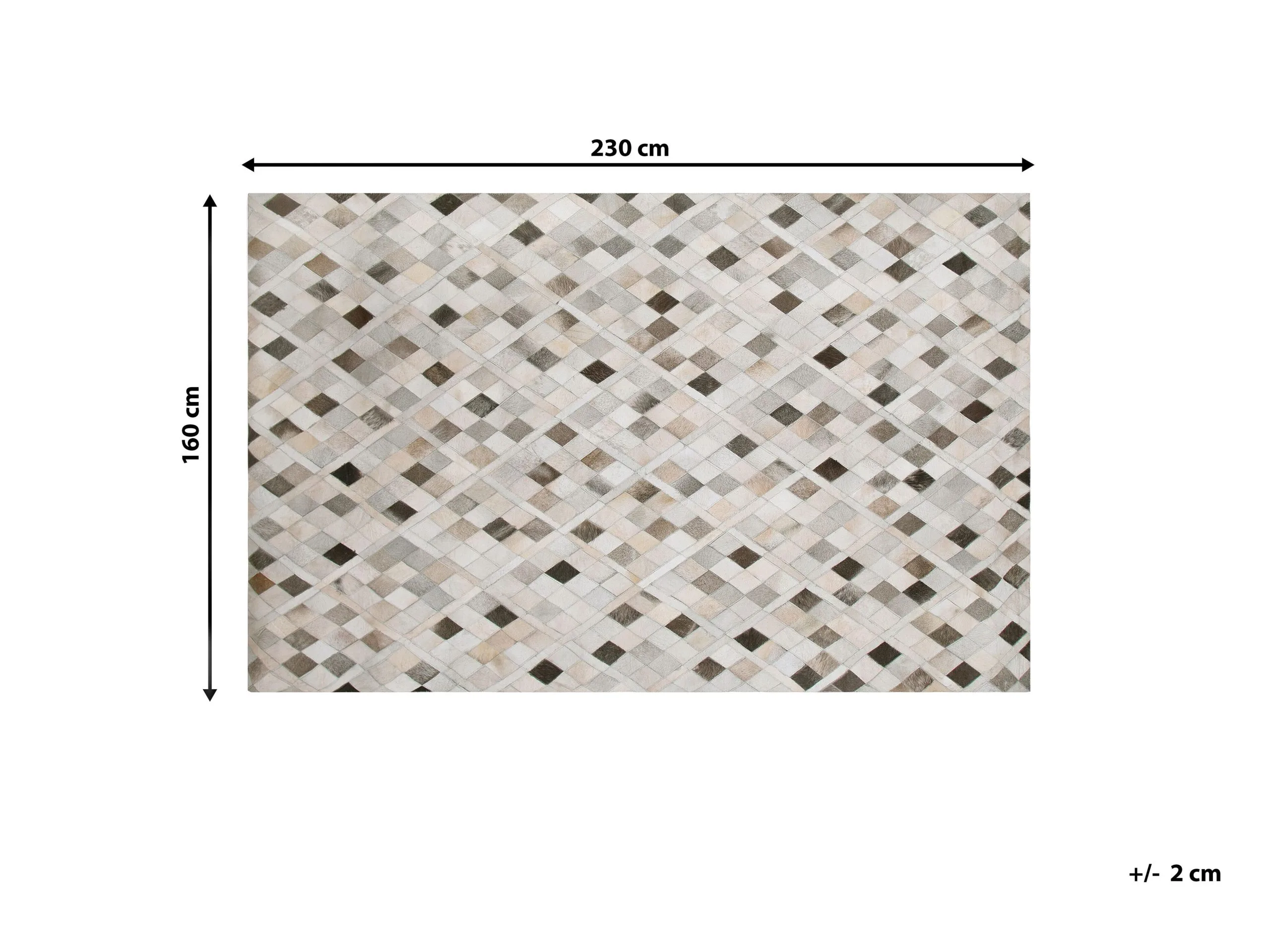 Beliani Dywan Patchwork Skórzany Wielokolorowy HIRKA Różne Rozmiary - obrazek 6