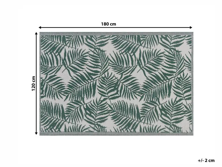 Beliani Dywan Zewnętrzny 120 X 180 Cm Ciemnozielony KOTA - obrazek 6