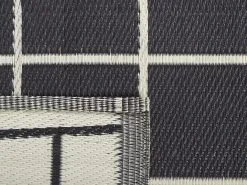 Beliani Dywan Zewnętrzny 120 X 180 Cm Czarno-biały RAMPUR -Wanny sklep undef src sa picid 766417 type whitesh image