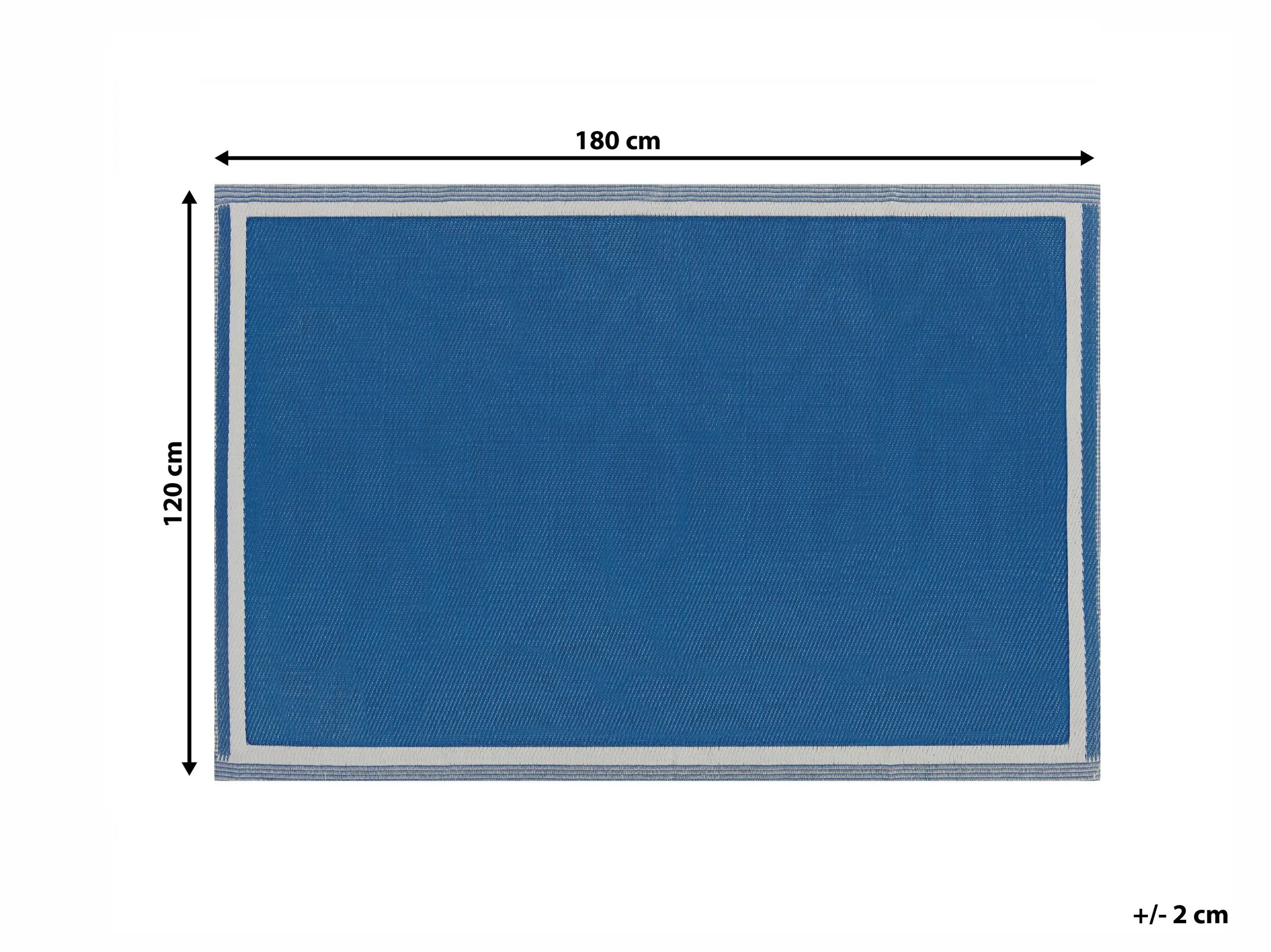 Beliani Dywan Zewnętrzny 120 X 180 Cm Niebieski ETAWAH - obrazek 6