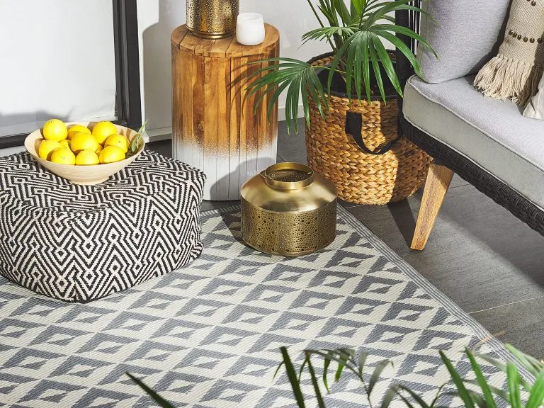 Beliani Dywan Zewnętrzny 120 X 180 Cm Szary BIHAR - obrazek 2