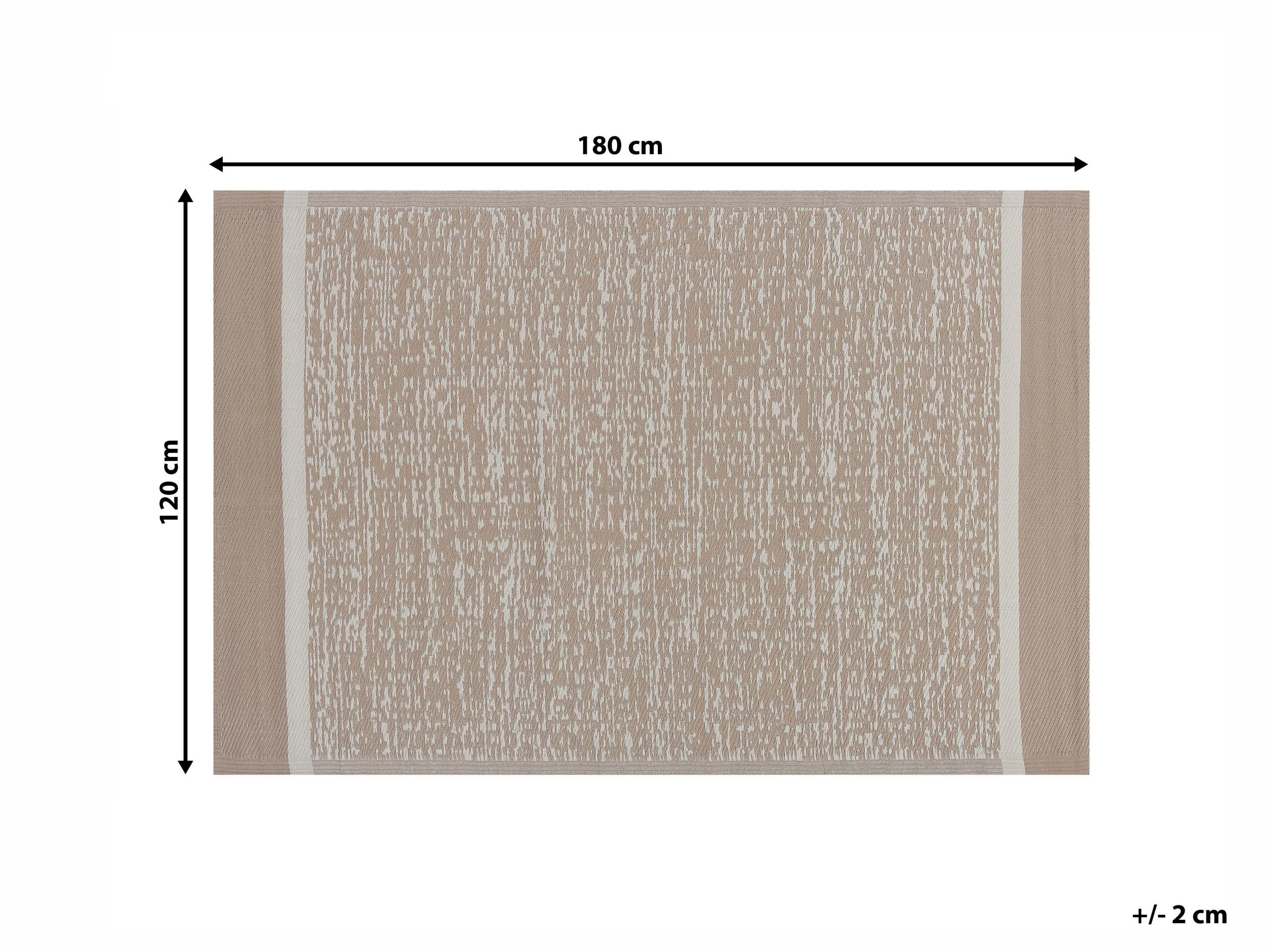 Beliani Dywan Zewnętrzny 120 X 180 Cm Beżowy BALLARI - obrazek 6