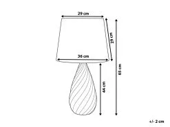 Beliani Lampka Nocna Ceramiczna Srebrno-biała VISELA -Wanny sklep undef src sa picid 775758 type whitesh image