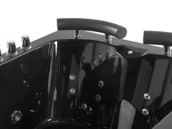 Beliani Wanna Narożna LED Prawa Z Hydromasażem 160 X 113 Cm Czarna PARADISO 17 Beliani Wanna Narożna LED Prawa Z Hydromasażem 160 X 113 Cm Czarna PARADISO -Wanny sklep undef src sa picid 780447 type whitesh image 1