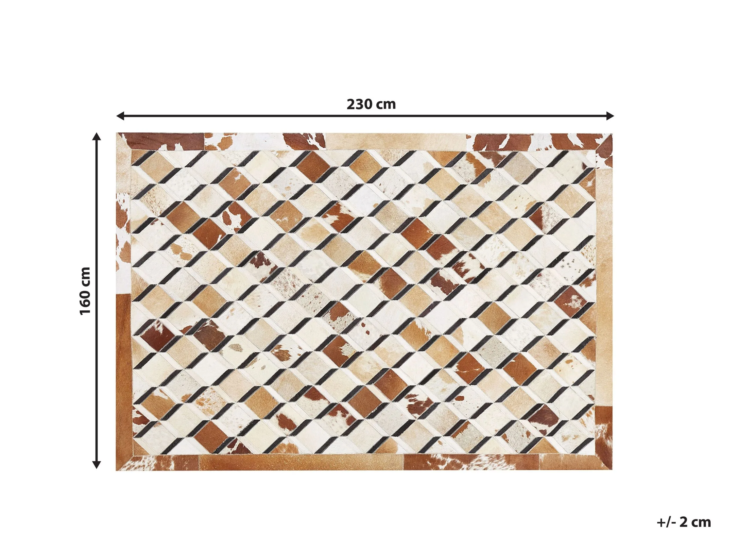 Beliani Dywan Skórzany Brązowy SERINOVA Różne Rozmiary - obrazek 7