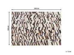 Beliani Dywan Patchwork Skórzany Brązowo-biały AKYELE Różne Rozmiary -Wanny sklep undef src sa picid 780770 type whitesh image
