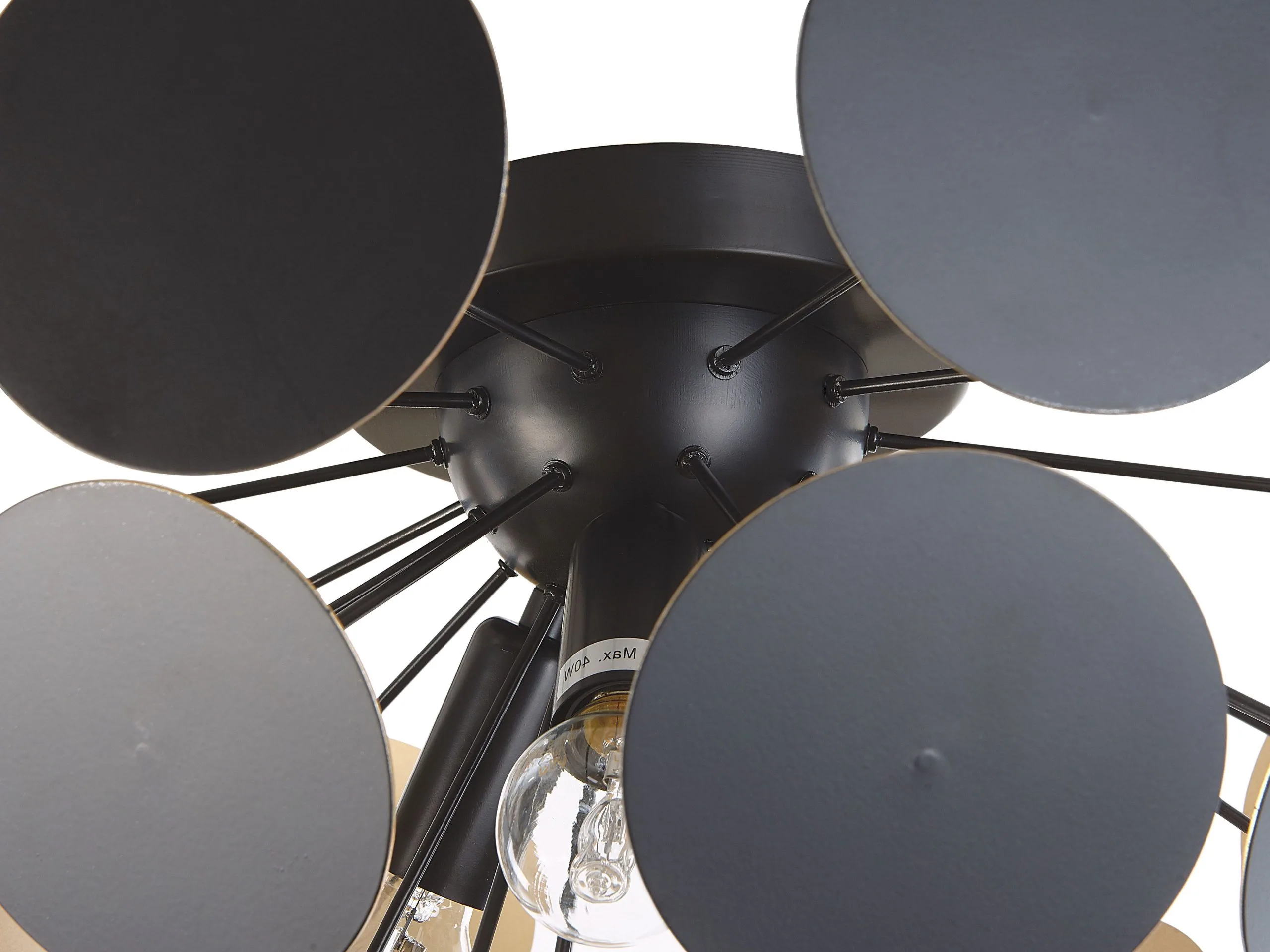 Beliani Lampa Sufitowa Czarno-złota MARITSA - obrazek 6