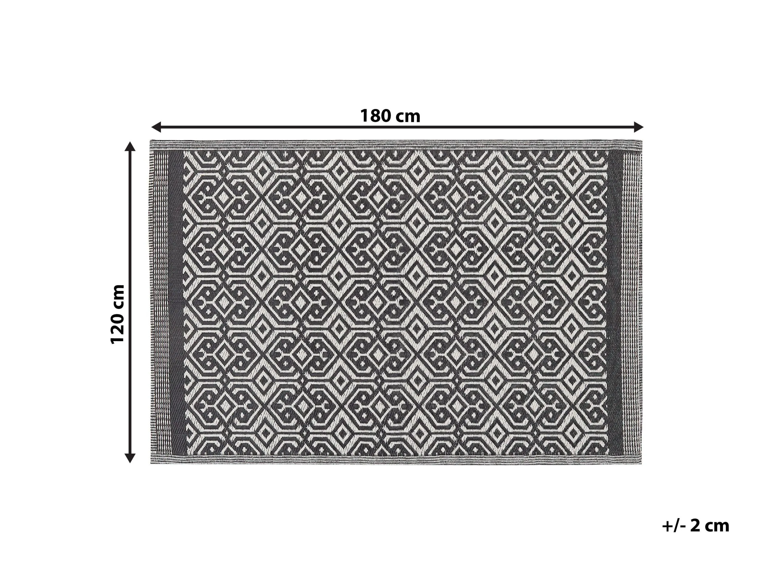 Beliani Dywan Zewnętrzny 120 X 180 Cm Czarny BARMER 7 Beliani Dywan Zewnętrzny 120 X 180 Cm Czarny BARMER - obrazek 7