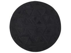 Beliani Dywan Okrągły Skórzany ⌀ 140 Cm Czarny KASAR -Wanny sklep undef src sa picid 787083 type whitesh image