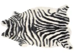 Beliani Dywan Zebra Czarny NAMBUNG