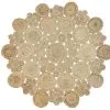 Beliani Dywan Okrągły Z Juty ⌀ 135 Cm Beżowy GERDEK