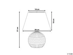 Beliani Lampka Nocna Ceramiczna Kremowa SADO -Wanny sklep undef src sa picid 799750 type whitesh image