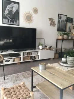 Beliani Dywan Bawełniany Beżowo-szary ALMUS Różne Rozmiary -Wanny sklep undef src sa picid 801264 type whitesh image