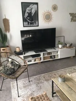 Beliani Dywan Bawełniany Beżowo-szary ALMUS Różne Rozmiary -Wanny sklep undef src sa picid 801265 type whitesh image