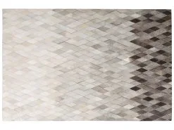 Beliani Dywan Patchwork Skórzany Biało-szary MALDAN Różne Rozmiary -Wanny sklep undef src sa picid 806249 type whitesh image