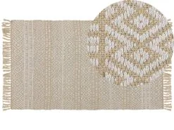 Beliani Dywan Z Juty Beżowy DORTYOL Różne Rozmiary