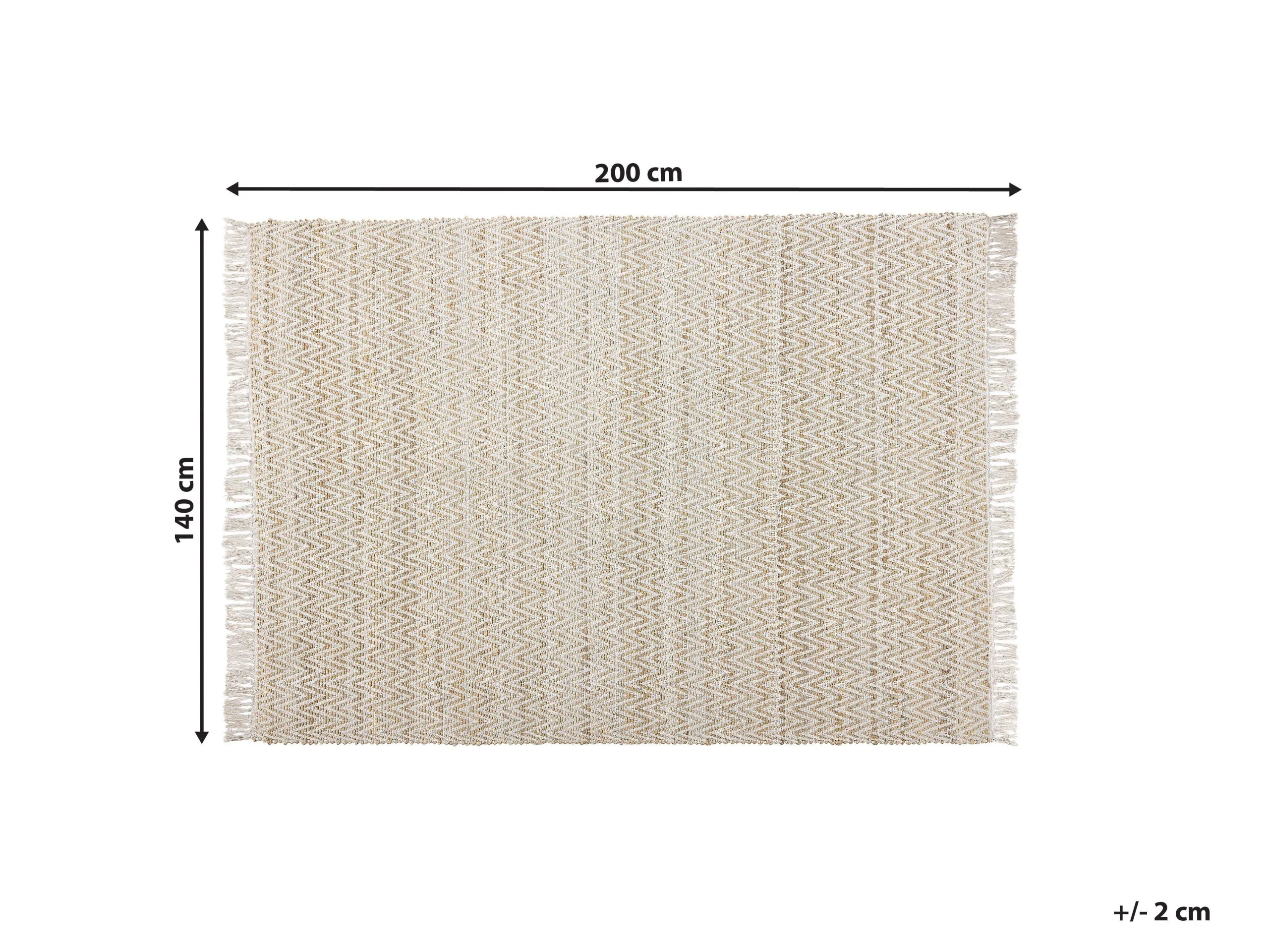 Beliani Dywan Z Juty Beżowy AFRIN Różne Rozmiary - obrazek 6