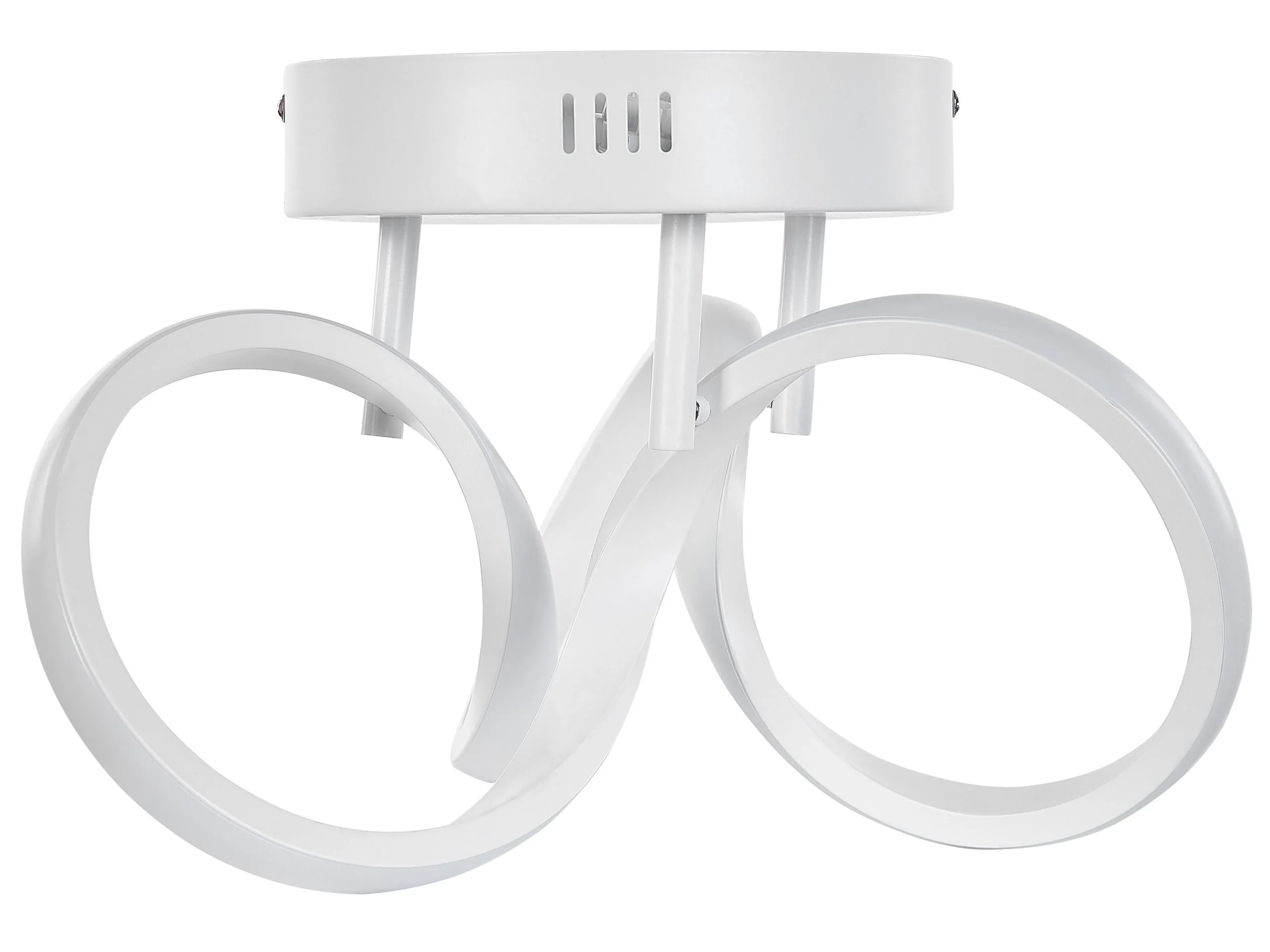 Beliani Lampa Sufitowa LED Metalowa Biała MONGO