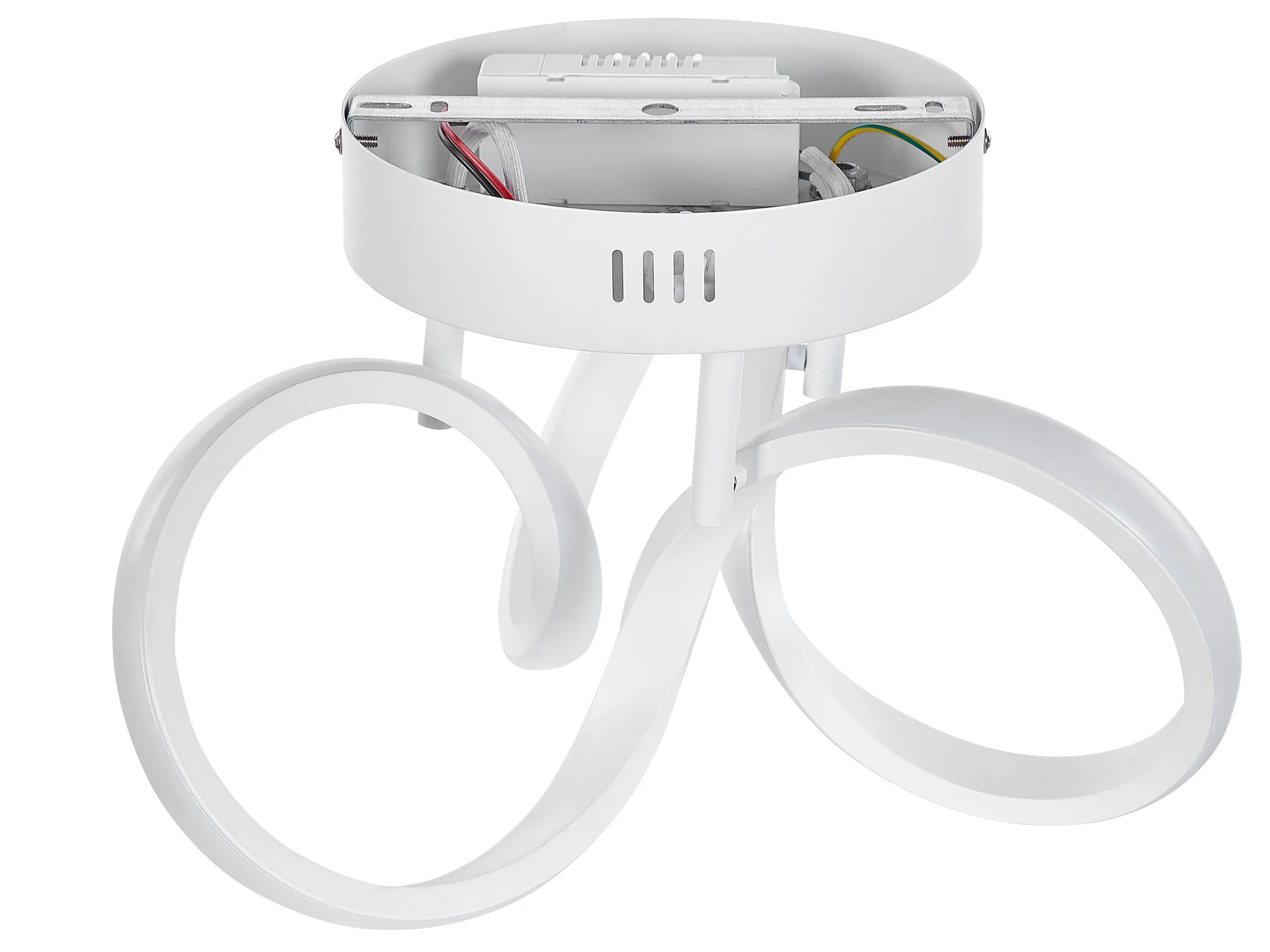 Beliani Lampa Sufitowa LED Metalowa Biała MONGO - obrazek 7