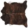 Beliani Skóra Bydlęca Ciemnobrązowa NASQU Różne Rozmiary