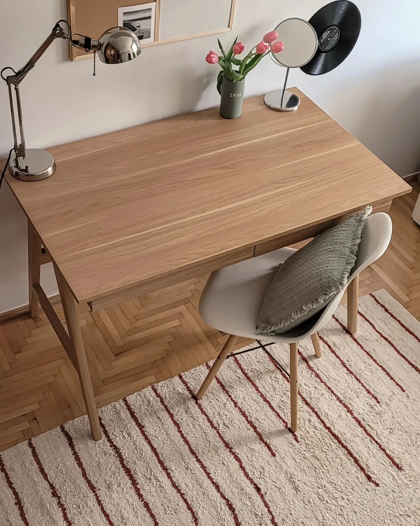 Beliani Dywan Bawełniany Beżowo-czerwony TIRUPATI Różne Rozmiary - obrazek 3