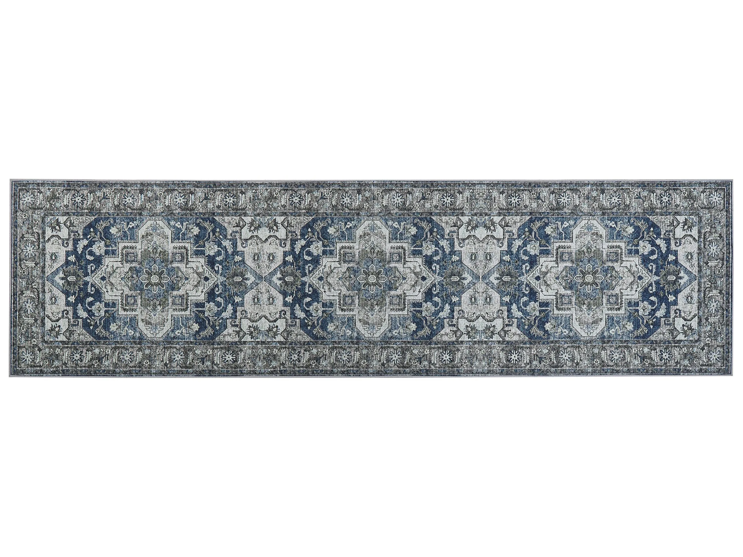 Beliani Dywan Szary Z Niebieskim KOTTAR Różne Rozmiary