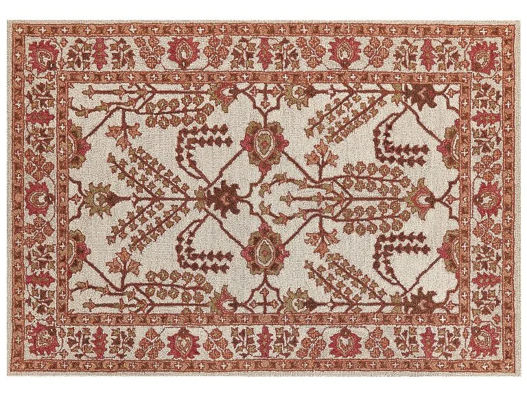 Beliani Dywan Wełniany Pomarańczowo-beżowy ADILCEVAZ Rózne Rozmiary - obrazek 3