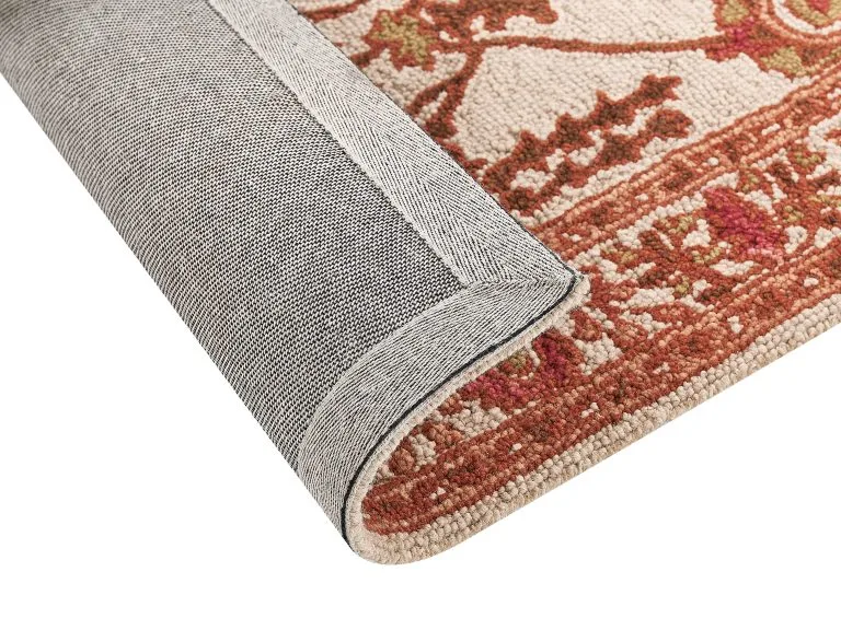 Beliani Dywan Wełniany Pomarańczowo-beżowy ADILCEVAZ Rózne Rozmiary - obrazek 4