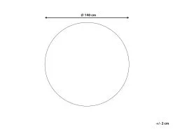 Beliani Dywan Okrągły Bawełniany ø 140 Cm Pomarańczowy HALFETI -Wanny sklep undef src sa picid 837566 type whitesh image