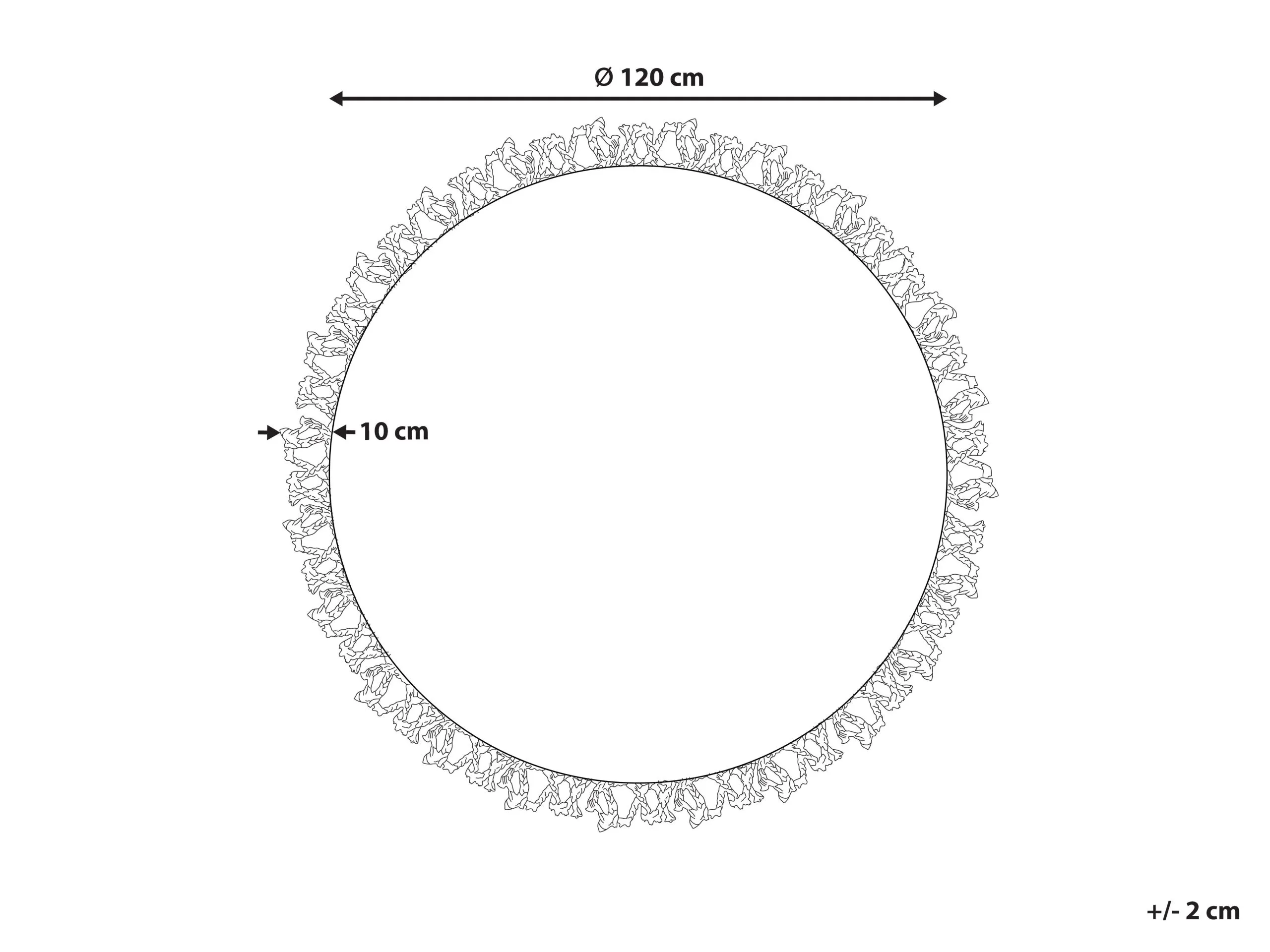 Beliani Dywan Okrągły Z Juty ⌀ 120 Cm Beżowy ZONGULDAK 6 Beliani Dywan Okrągły Z Juty ⌀ 120 Cm Beżowy ZONGULDAK - obrazek 6