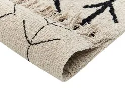 Beliani Dywan Bawełniany Beżowy Z Czarnym BOZKIR Różne Rozmiary -Wanny sklep undef src sa picid 839805 type whitesh image