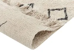 Beliani Dywan Bawełniany 160 X 230 Cm Beżowy SOMEK -Wanny sklep undef src sa picid 839835 type whitesh image