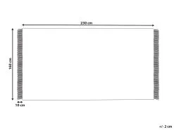 Beliani Dywan Bawełniany 160 X 230 Cm Beżowy SOMEK -Wanny sklep undef src sa picid 839837 type whitesh image