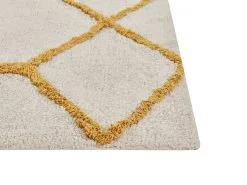 Beliani Dywan Bawełniany Włochacz 160 X 230 Cm Złamana Biel Z żółtym BEYLER -Wanny sklep undef src sa picid 842987 type whitesh image